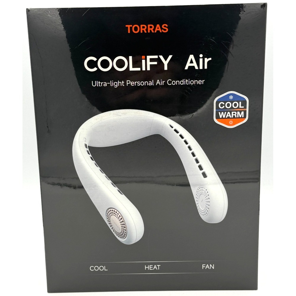 TORRAS COOLIFY Air Neck Personal Air Conditioner Golden White 00FX1293 NEW